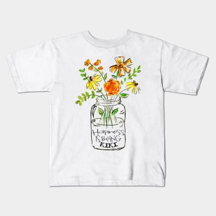 Happiness is being kiki floral gift Kids T-Shirt